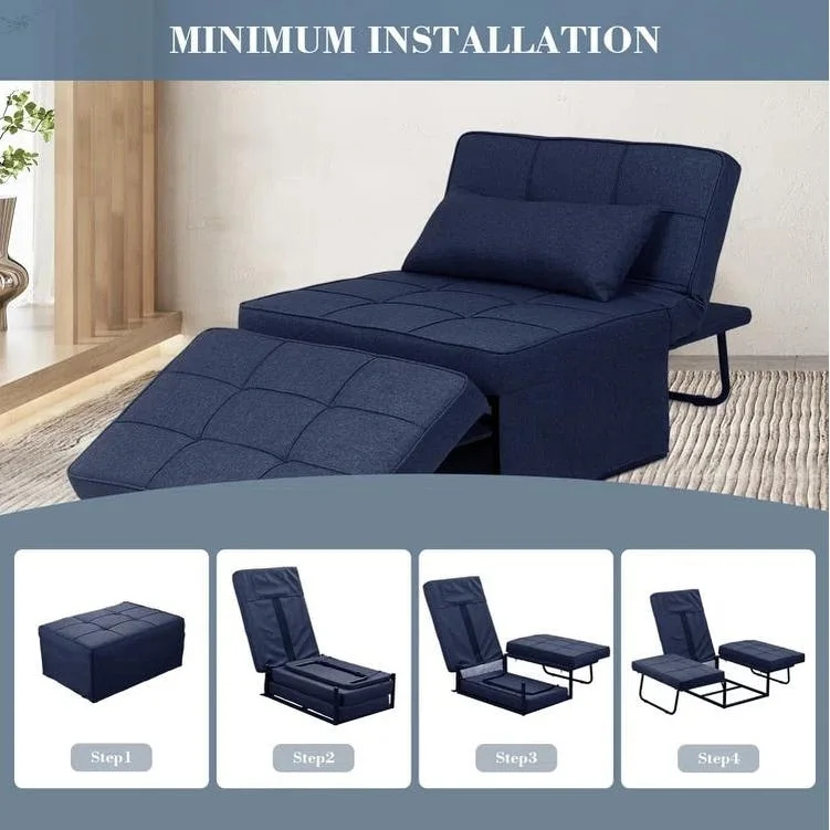 4-1 Adjustable Sleeper Sofa Chair with Ottoman, Sofa Bed ,Couch Bed