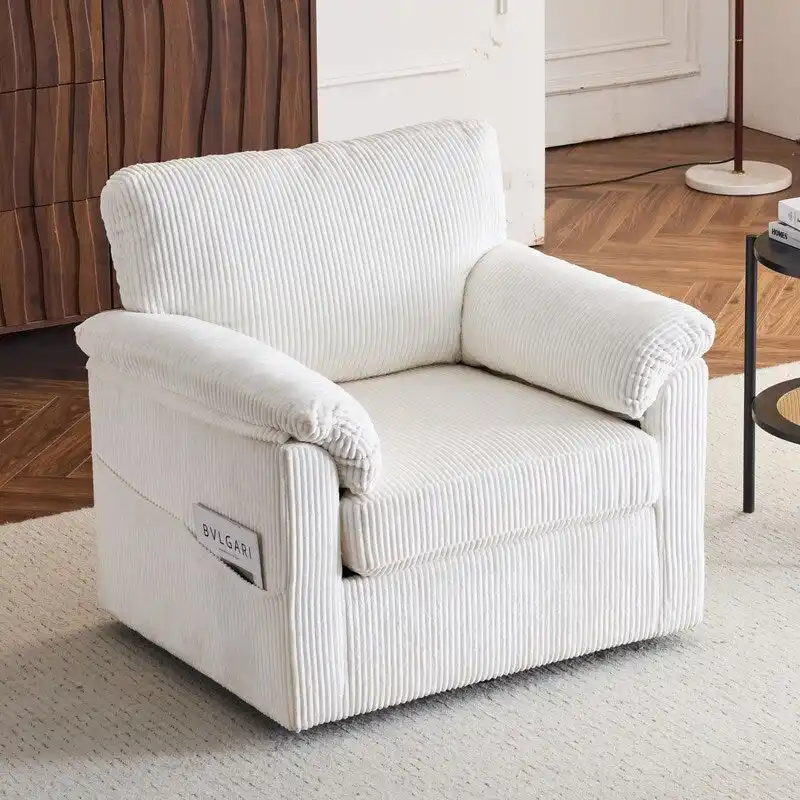 33 Corduroy Swivel Single Sofa Chair