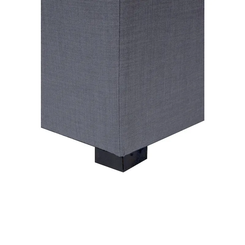 MJL Furniture Solid 4 Button Tufted Square Ottoman