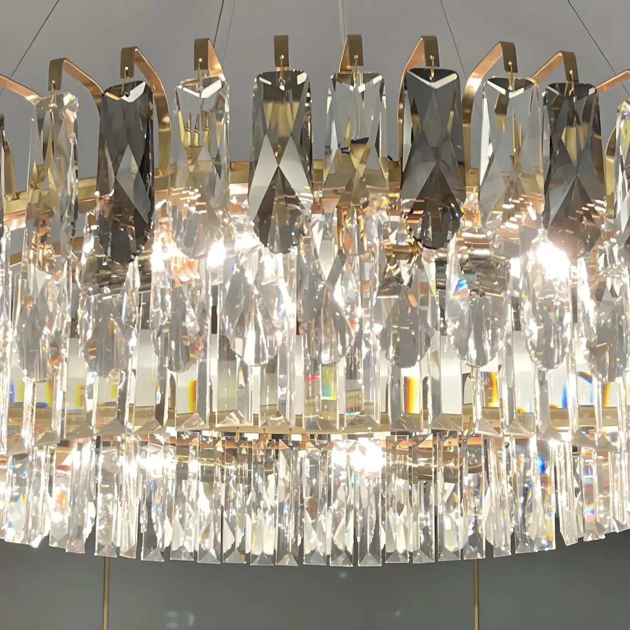 Elegant Modern Oval Clear Crystal Chandelier
