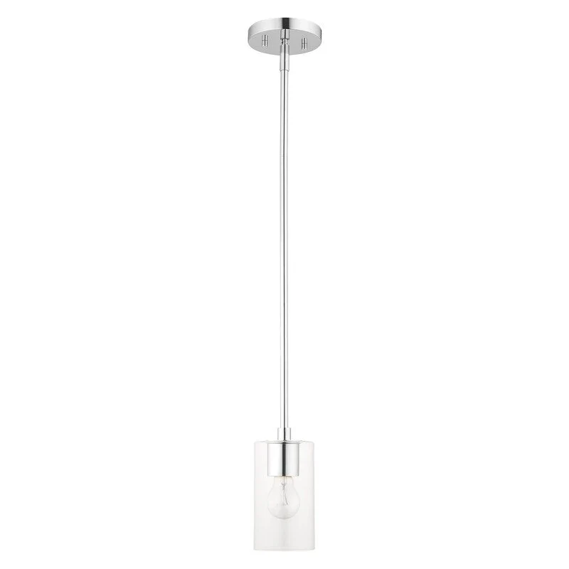 Livex Lighting 1 Light Mini Pendant, 45477-05 - 5  Dia x 16.25  - 46.25  Adj. H