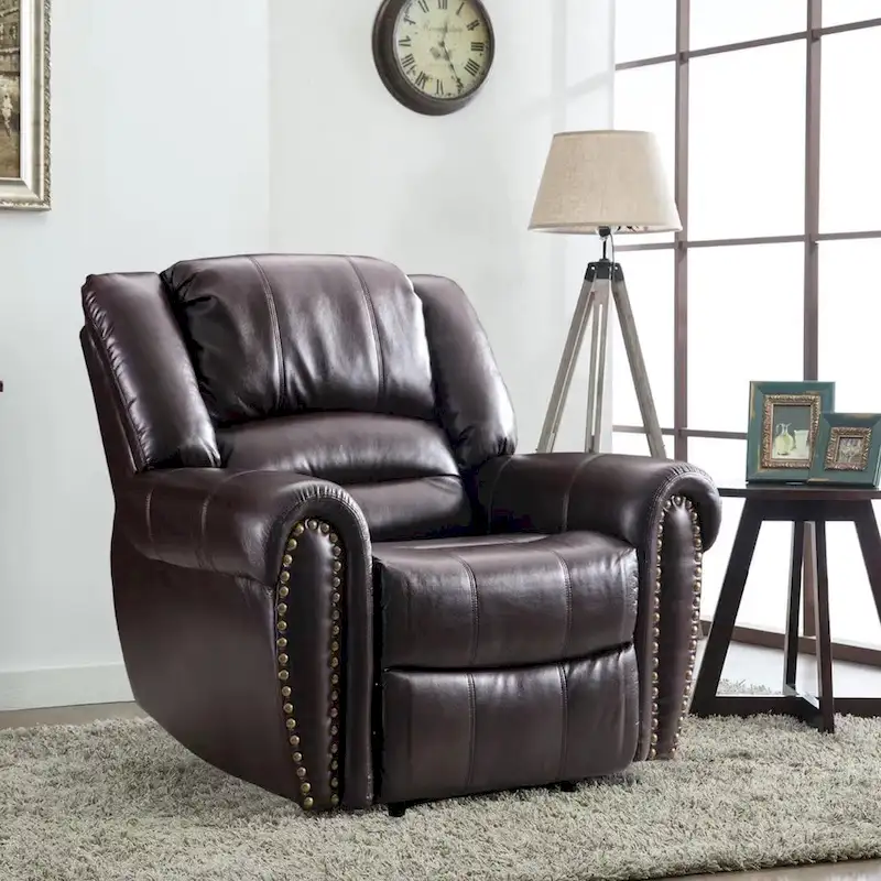 Overstuffed Manual Standard Recliner Chair Sofa