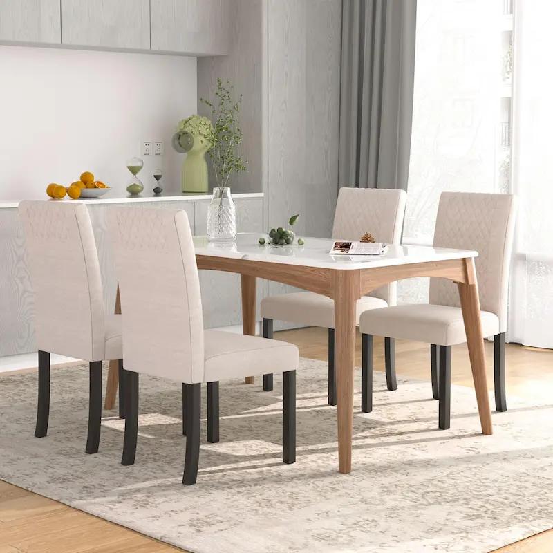 Upholstered Dining Chairs Set of 4 Parson Classic Upholstered Dining Chair,Modern 37 Parson Chairs