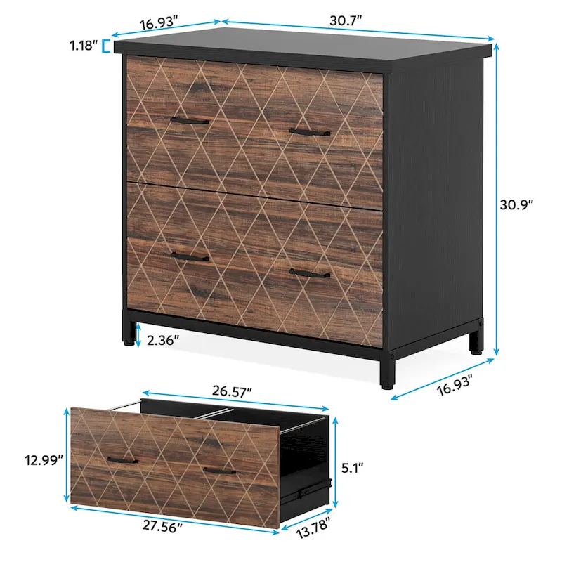 2-Drawer File Cabinet, Lateral Filing Cabinet, Office File Cabinet