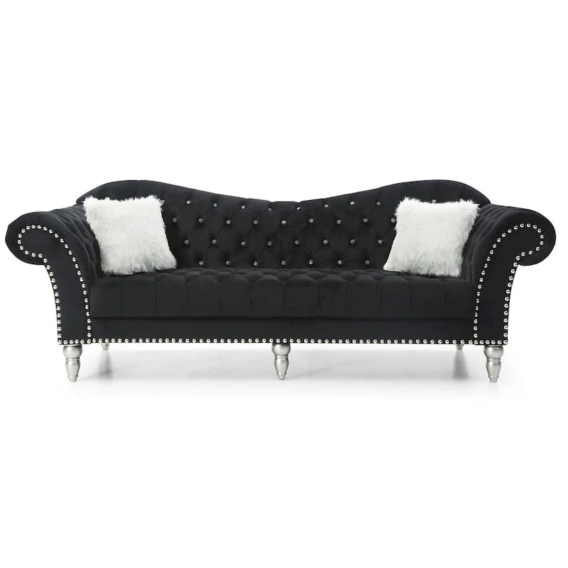 Wilshire Velvet Tufted Sofa
