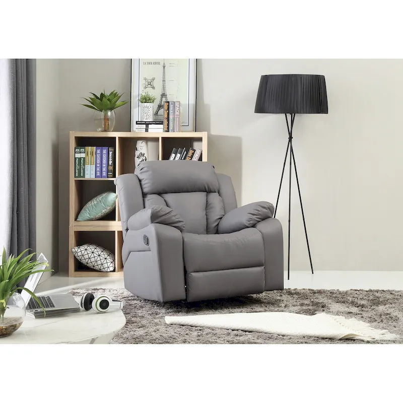 Daria Faux Leather Upholstery Reclining Chair - 38L x 37W x 41H