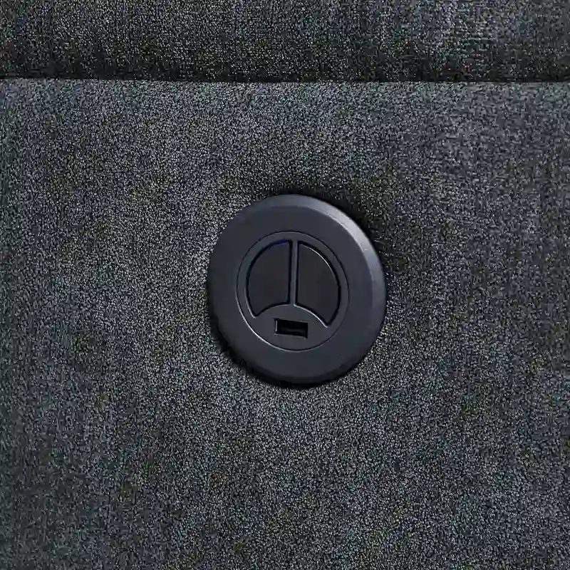 Blue Power Recliner with USB Charger