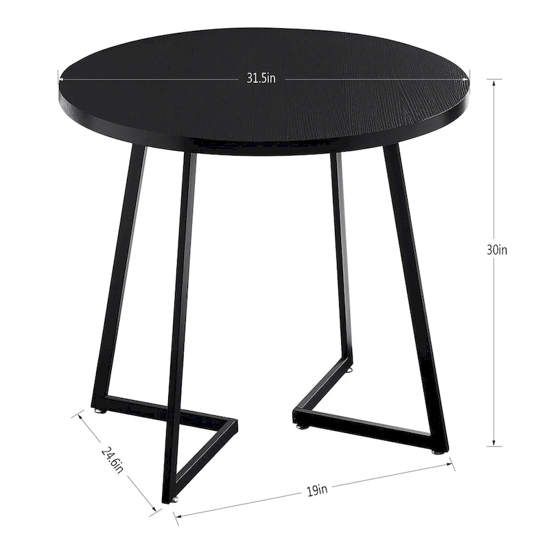 Javlergo 31.5 Round Dining Table Modern Leisure Table with Metal Leg
