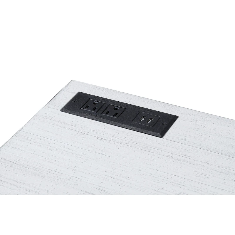 Bird Glam Metal Lift-top L-Shaped Computer Desk with USBs by Furniture of America