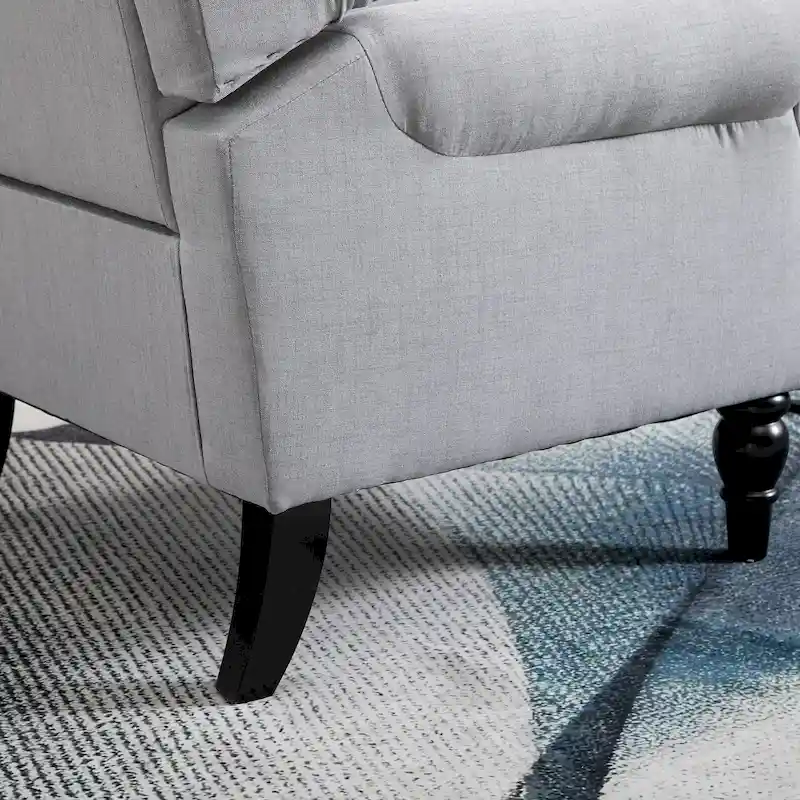 HOMCOM Copper Grove Guanta Tufted Wood Leg Accent Chair