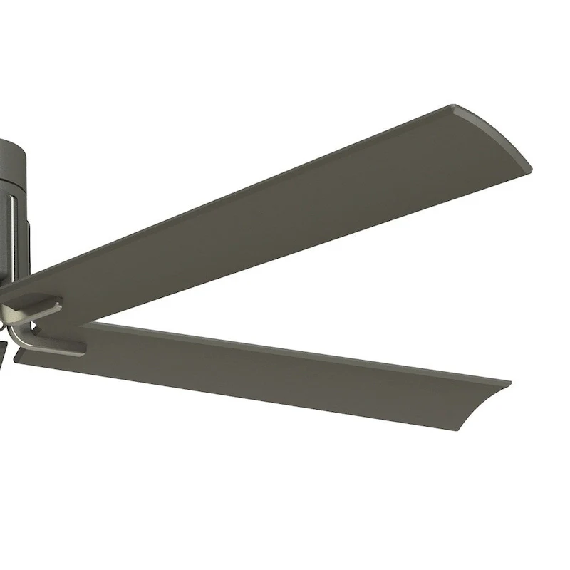 Minka Aire Clean Grey Iron Nickel 5 Blade 60 Inch LED Ceiling Fan - 8' x 11'