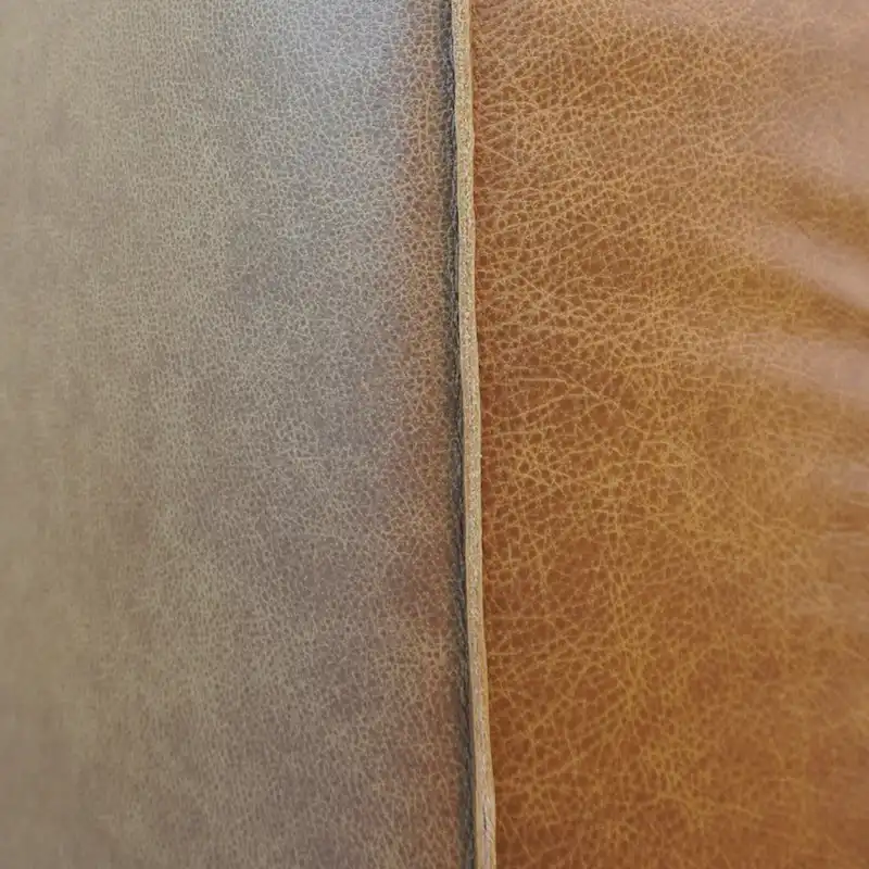 Empire Mid Century Modern Living Room Top Leather Couch in Tan