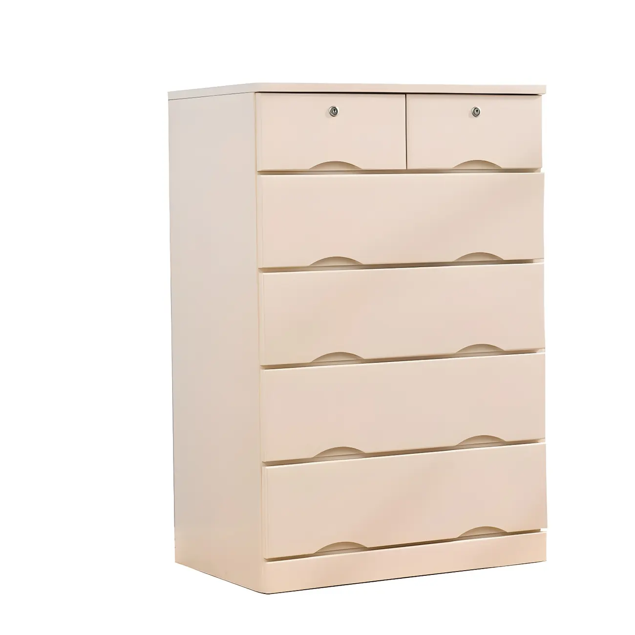 Stylish White Wooden Dressers with Soft Close Drawers