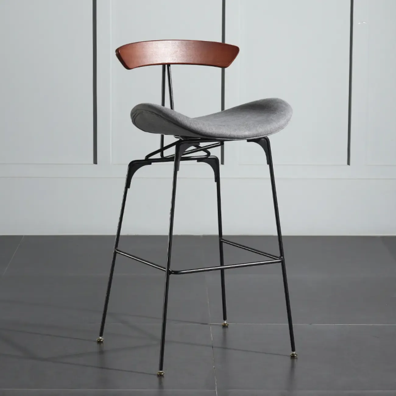 Modern Saddle Genuine Leather Low Back Bar Stool