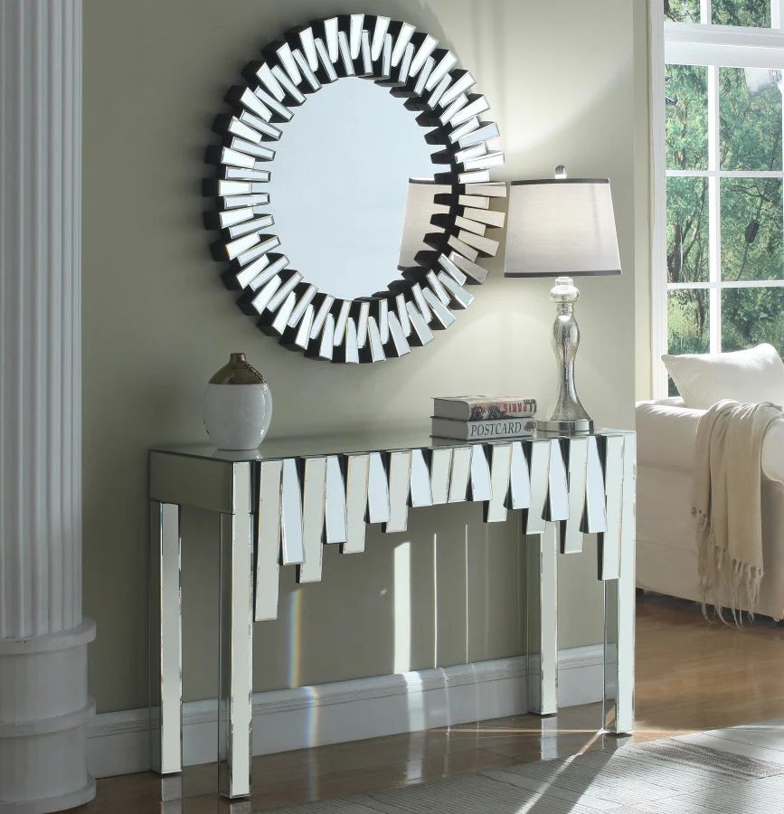 Kailah Mirrored Console Table with Optional Matching Wall Mirror