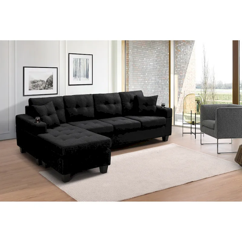 Modern Sectional Sofa with Reversible Chaise