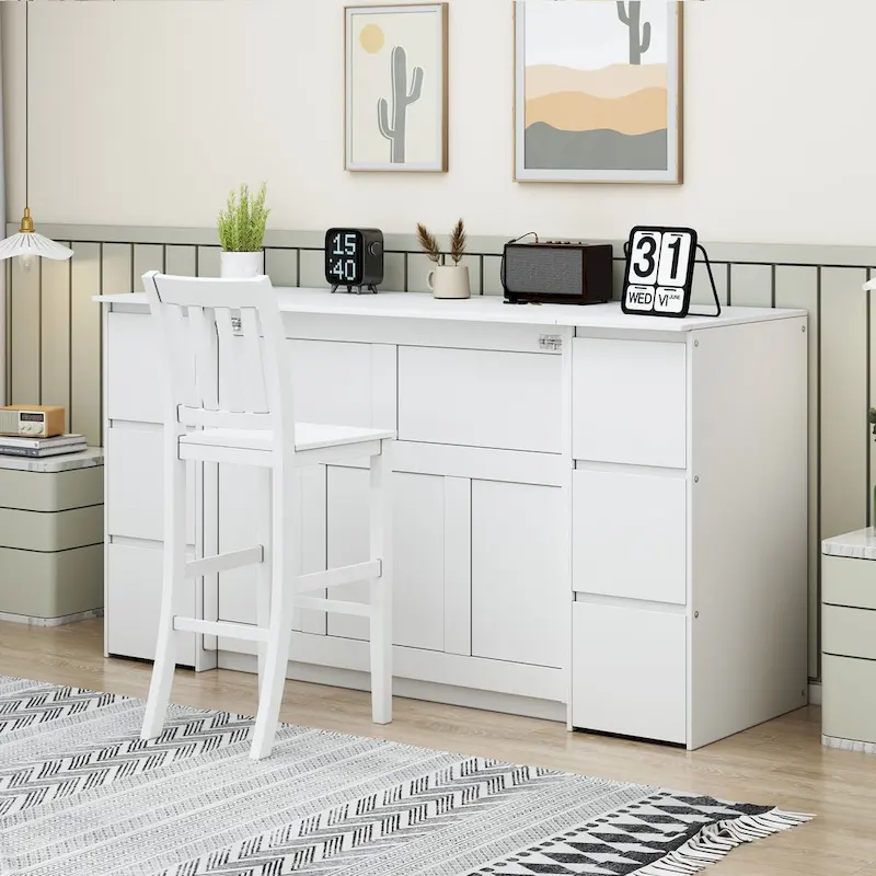 Murphy Bed with Drawers, Cabinets & USB Ports