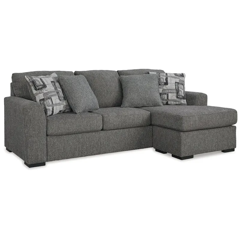 Signature Design by Ashley Gardiner Pewter Sofa Chaise - 101W x 63D x 40H