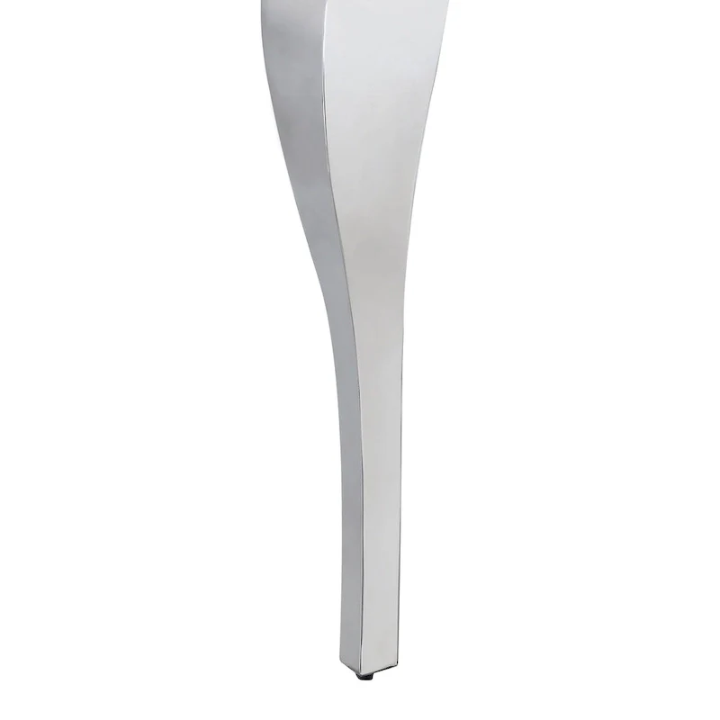 Glam 79-inch Chrome Leg Glass Top Dining Table