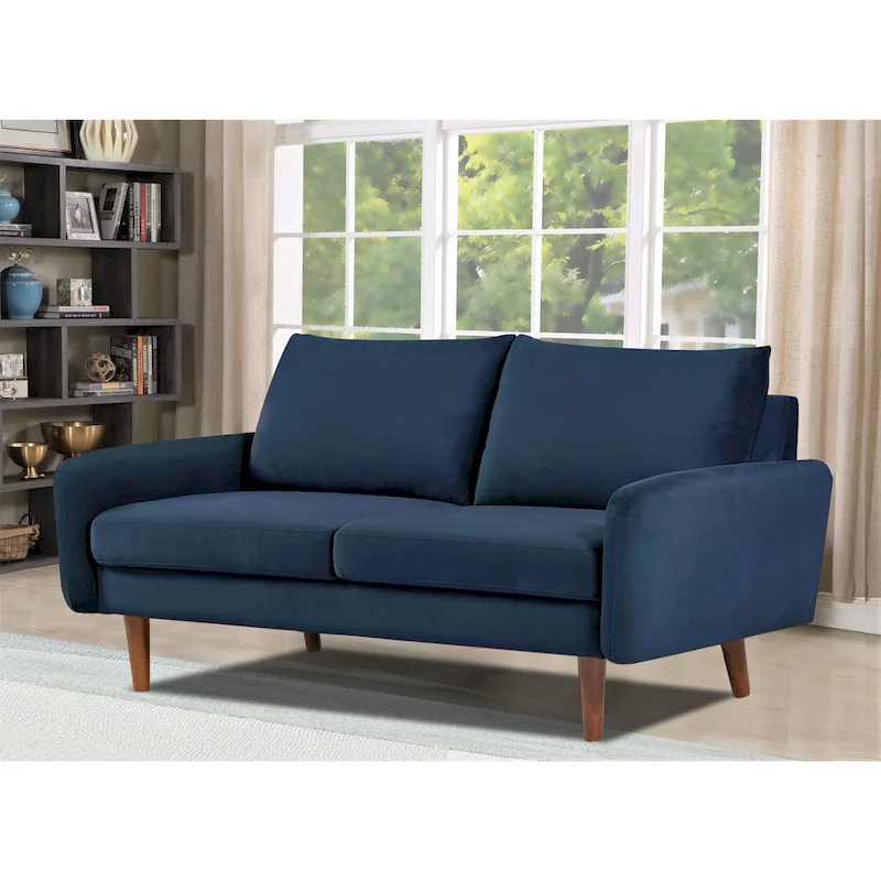 US Pride Furnitirue 58W Tapered Legs Kent Velvet Loveseat