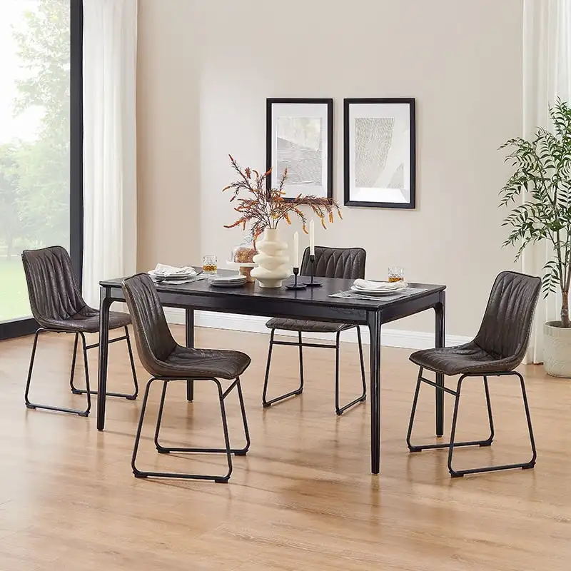 Art Leon Faux Leather Dining Chair (Set of 2)