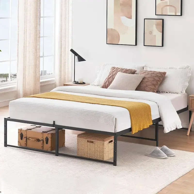 Metal Bed Frame with 13-Inch Under-Bed Storage