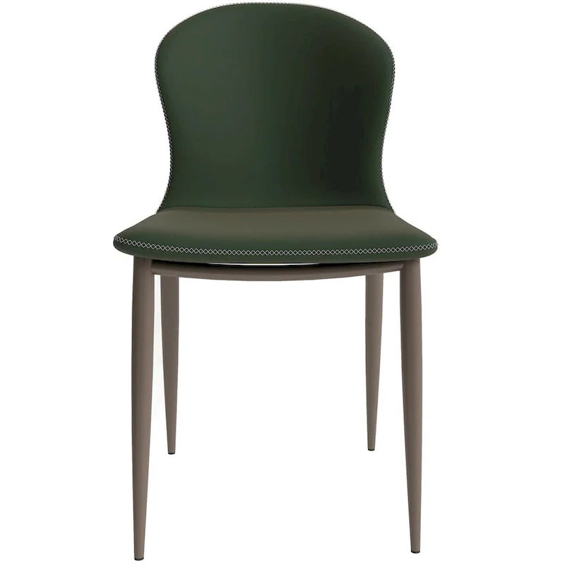 Modern Upholstered Fabric Dining Chair with Metal Legs, Mosaic Style Kitchen Side Chair