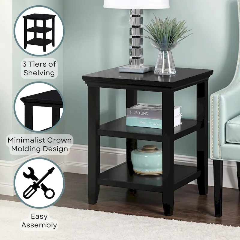 Convenience Concepts Tribeca End Table with Shelves