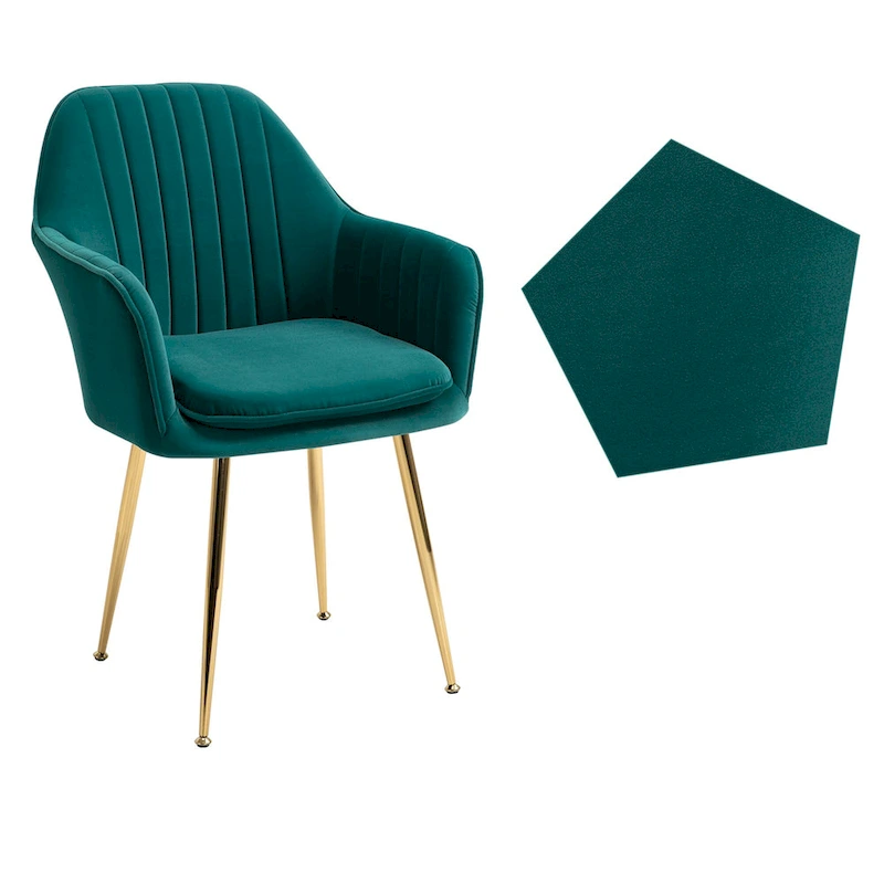 AVAWING Upholstered Dining Chair (Set of 6) Velvet Accent Arm Chair