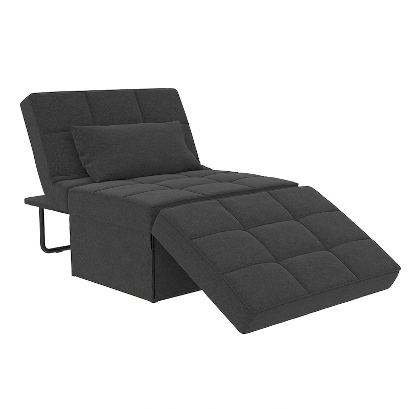 RealRooms Convertible Lounger Ottoman Sofa Chair with 4-in-1 Design