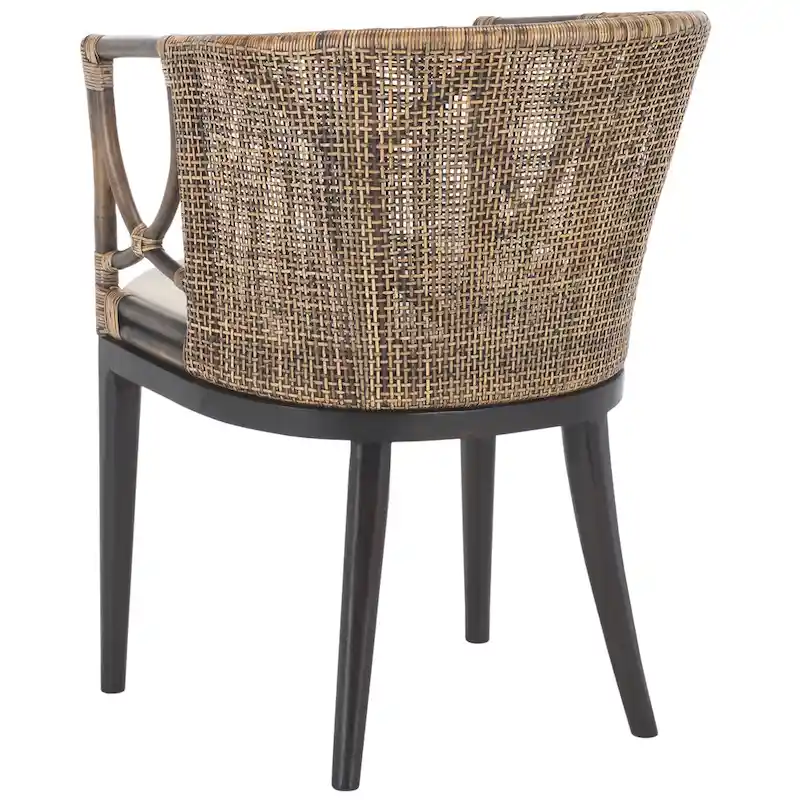 SAFAVIEH Olafia Dining Brown/ Black Arm Chair - 22.3