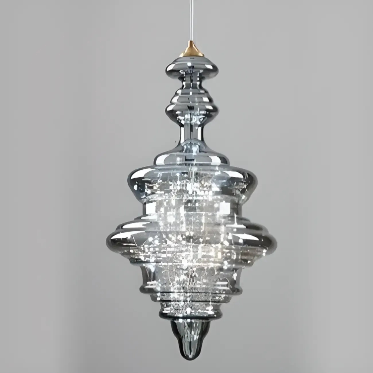 Modern Clear Glass Dining Room Pendant Light