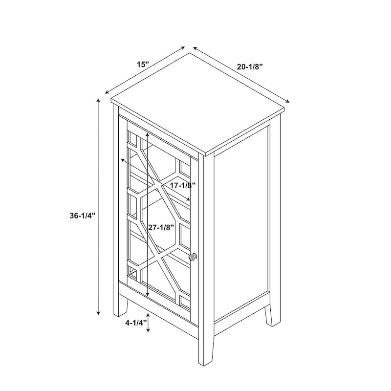 Ava Black Small Cabinet