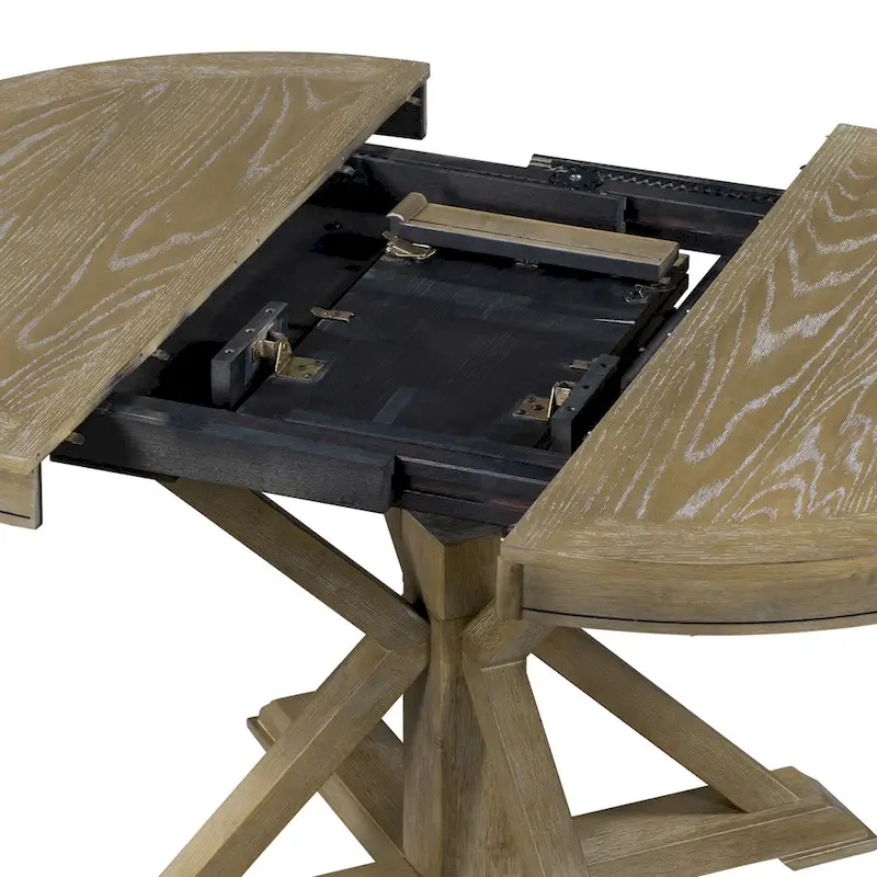 54 Farmhouse Oval Extendable Dining Table - N/A