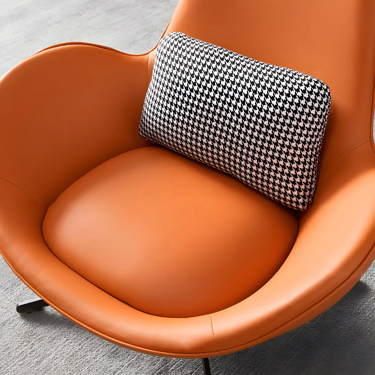 Modern Leather Accent Lounge Chair with Arms