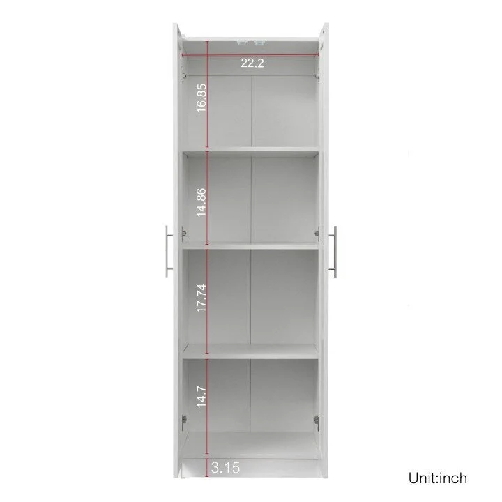 High Wardrobe/Armoires with 3 Shelves