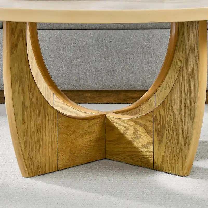 36 Wooden Round Coffee Table