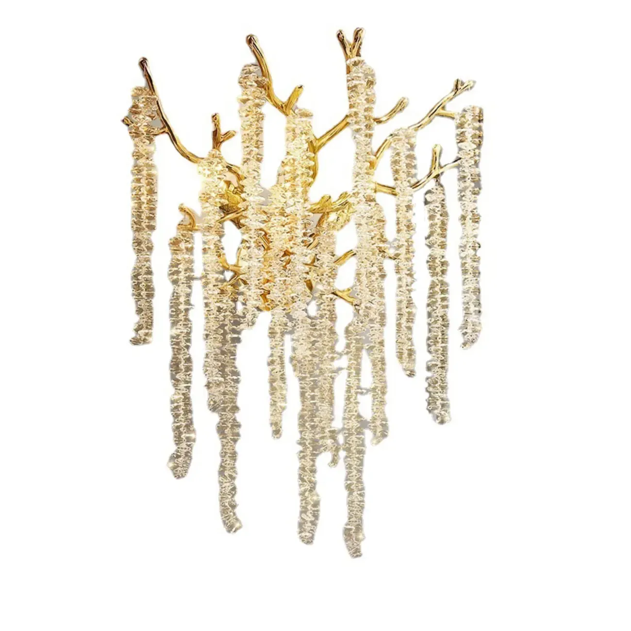 Luxury Crystal Branch Gold Metal Wall Sconce