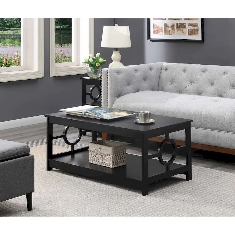 Convenience Concepts Ring Coffee Table with Shelf