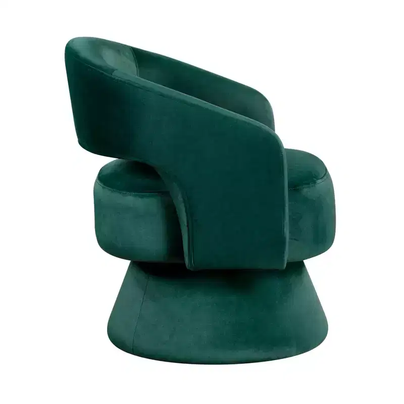 Velvet Swivel Accent Chair, 1-Seat