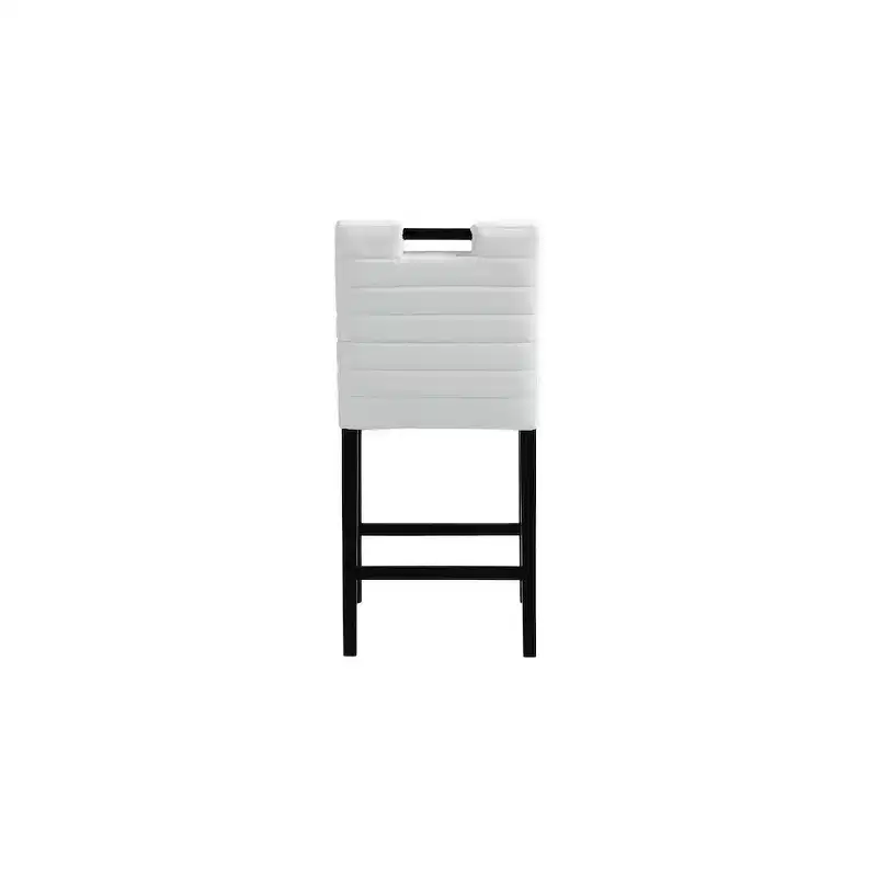 Meridian Furniture,Aimee Cream Vegan Leather Counter Stool