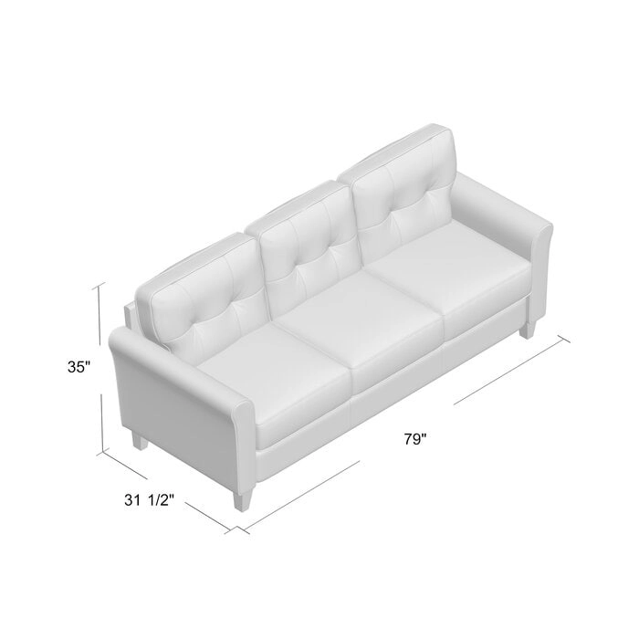 Kouchouk 78.7  Linen Flared Arm Sofa