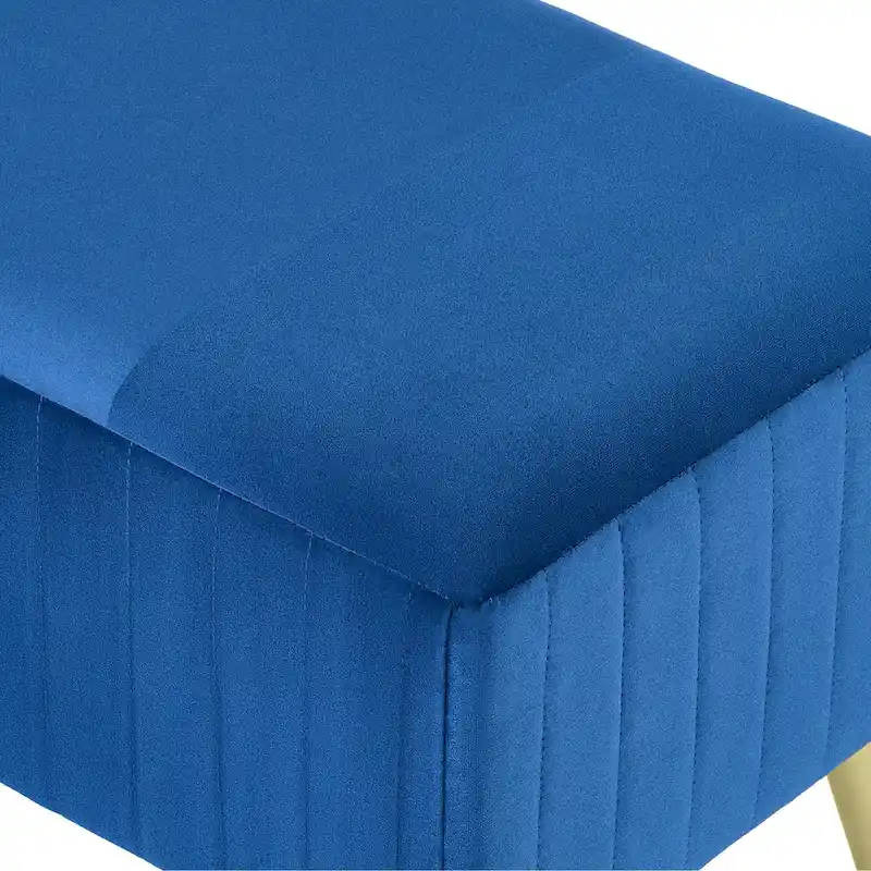 24  Modern Upholstered Entryway Bench with Padded Velvet Seat