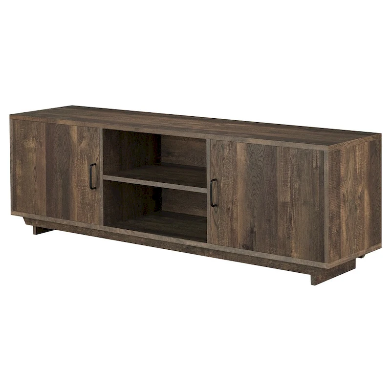 Vell Rustic Oak 63-inch Multi-functional Storage TV Console by Furniture of America