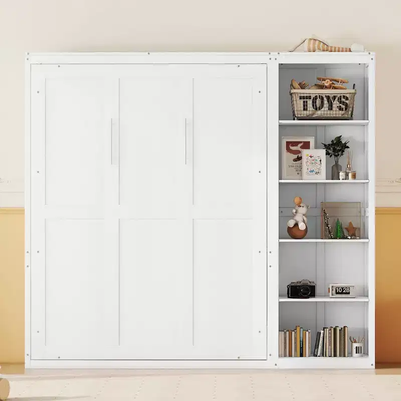 Whisen Murphy Bed Wall Bed with Shelves