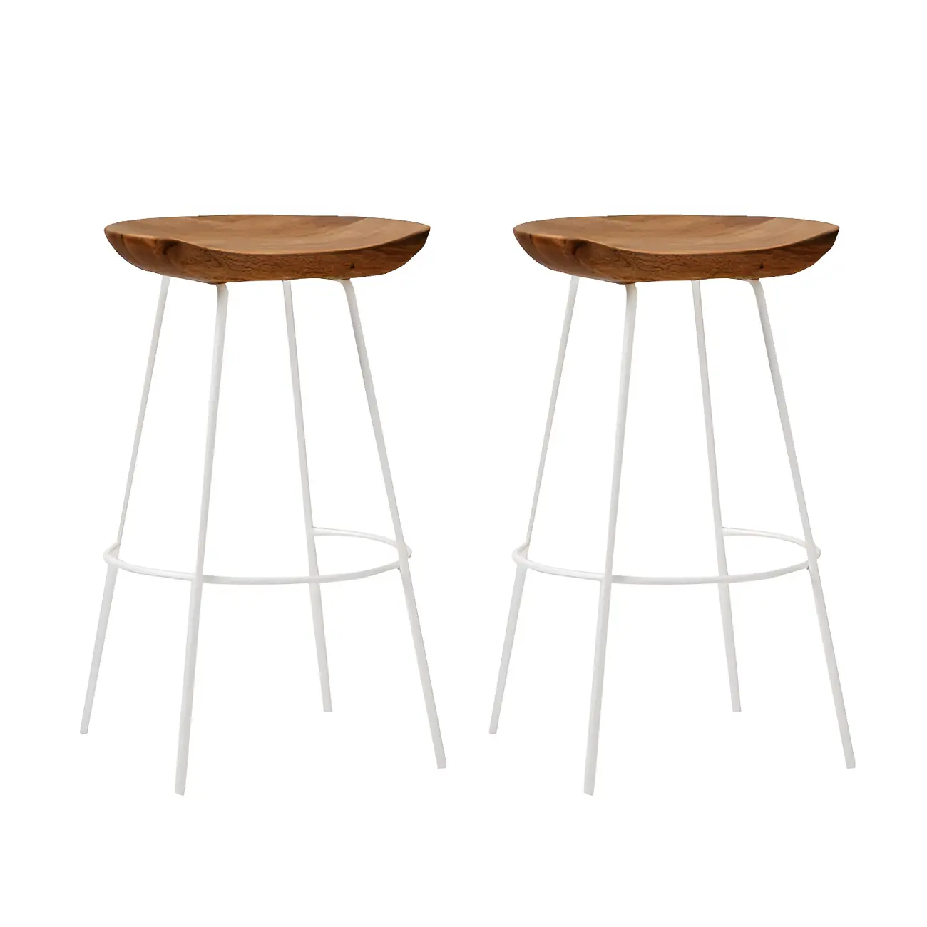 Modern Solid Wood Counter Height Bar Stools