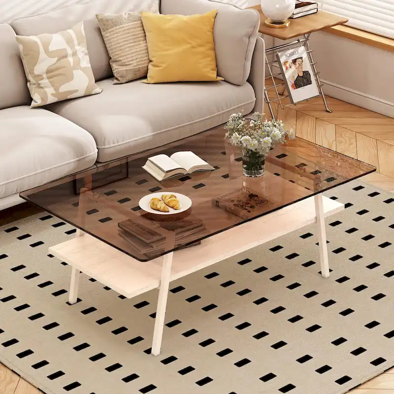 38.58 Rectangle Coffee Table with Modern Design