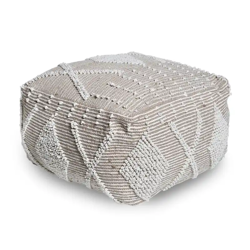 Brinket Boho Cube Yarn Pouf by Christopher Knight Home