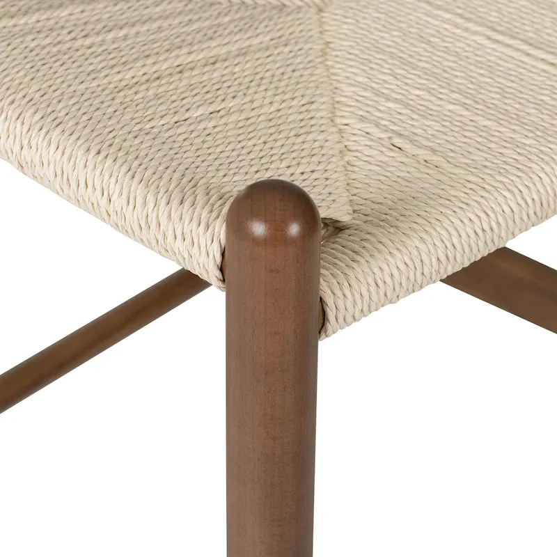 Poly & Bark Weave Chair - Solid Wood with Woven Seat