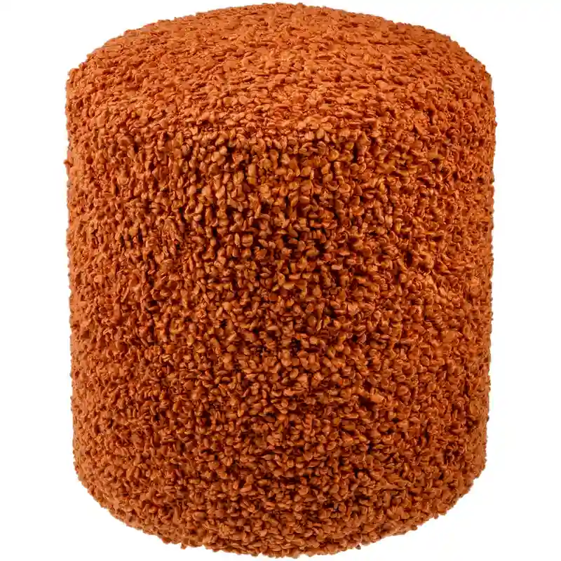Mohave Shaggy Boucle 18-inch Tall Polyester Pouf